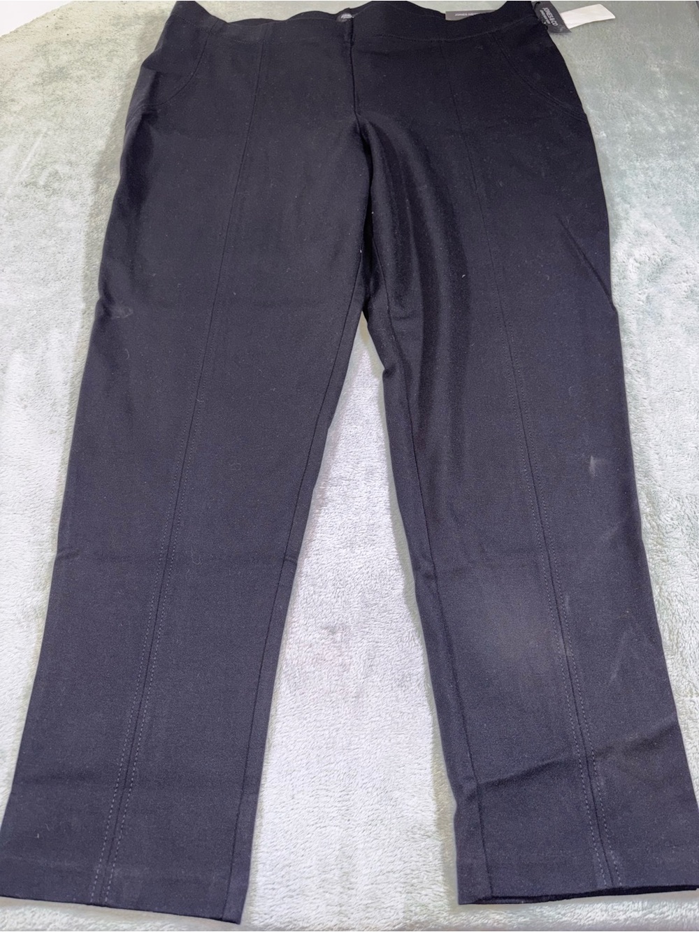 NWT Jones & Co. Black Pull-On Straight Leg Comfort Pants